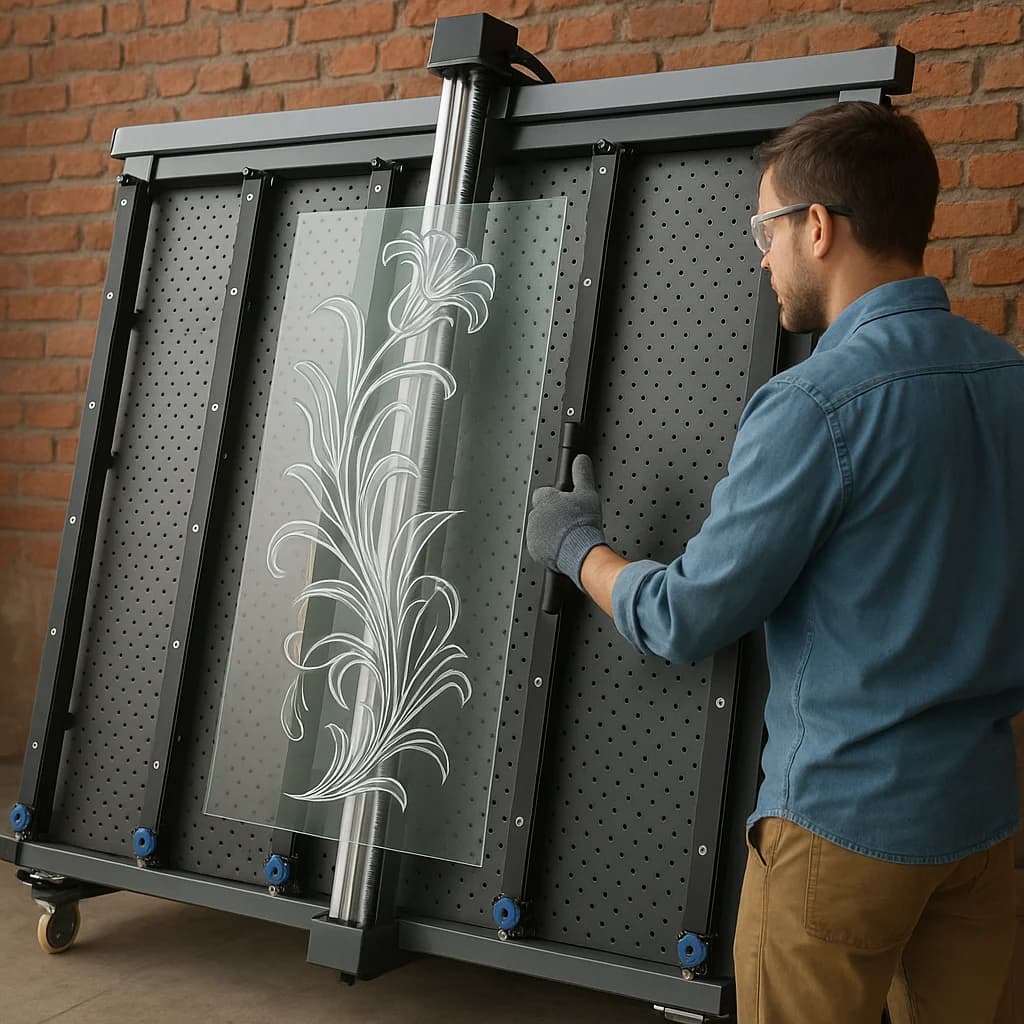 Vertical Glass Engraving Machine Laser Engraving Machine Intelligent Glass Film Sanding Incision Wall decal Laser Engraving on glass