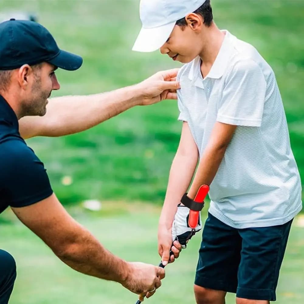 Supporto da Polso per Golf con Movimento Manuale, Protezione del Polso, Correttore di Postura per Golf, Materiale PU Regolabile, Allenatore per lo Swing del Golf