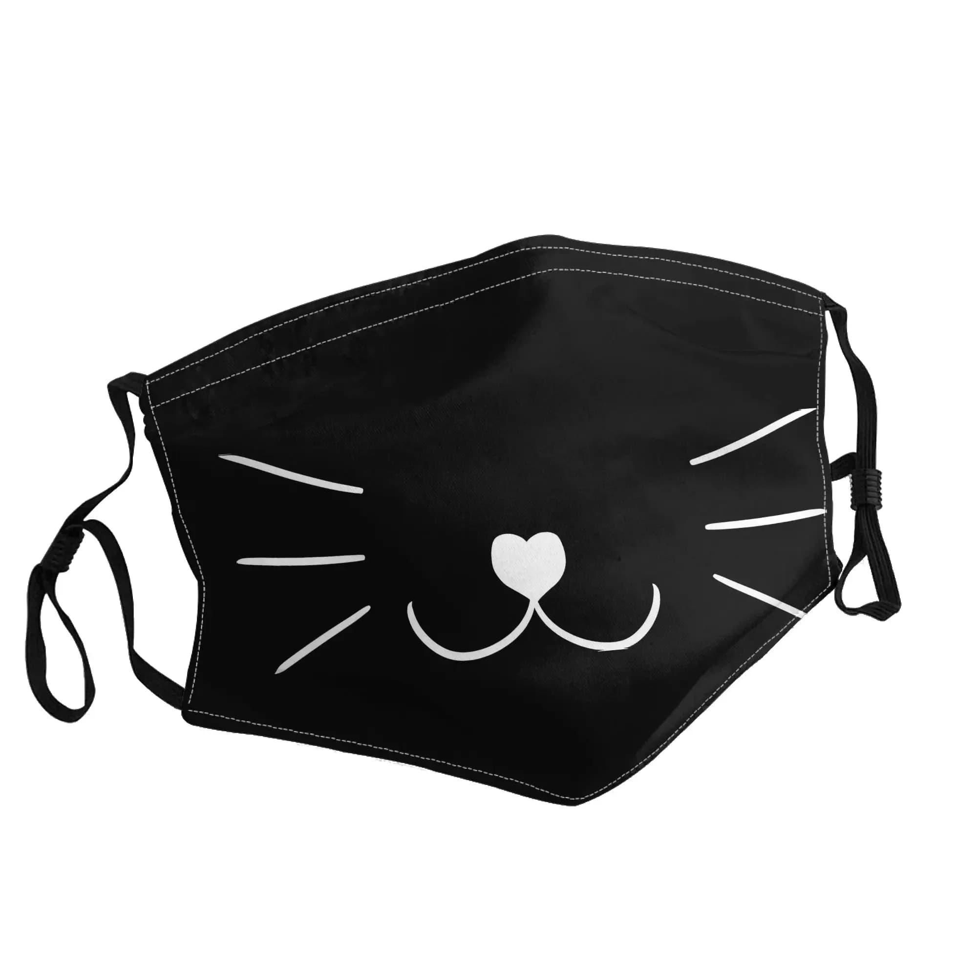 Face mask with cute cat, unisex mask, printed, fashionable, for outdoors