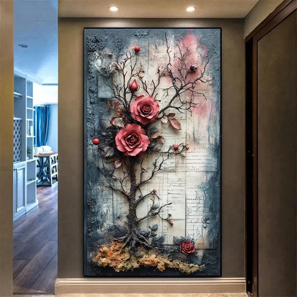 Albero fantasy pittura diamante animale fiore scoiattolo cervo libellula gatto 5D grande mosaico fai da te arte strass kit artigianale ricamo