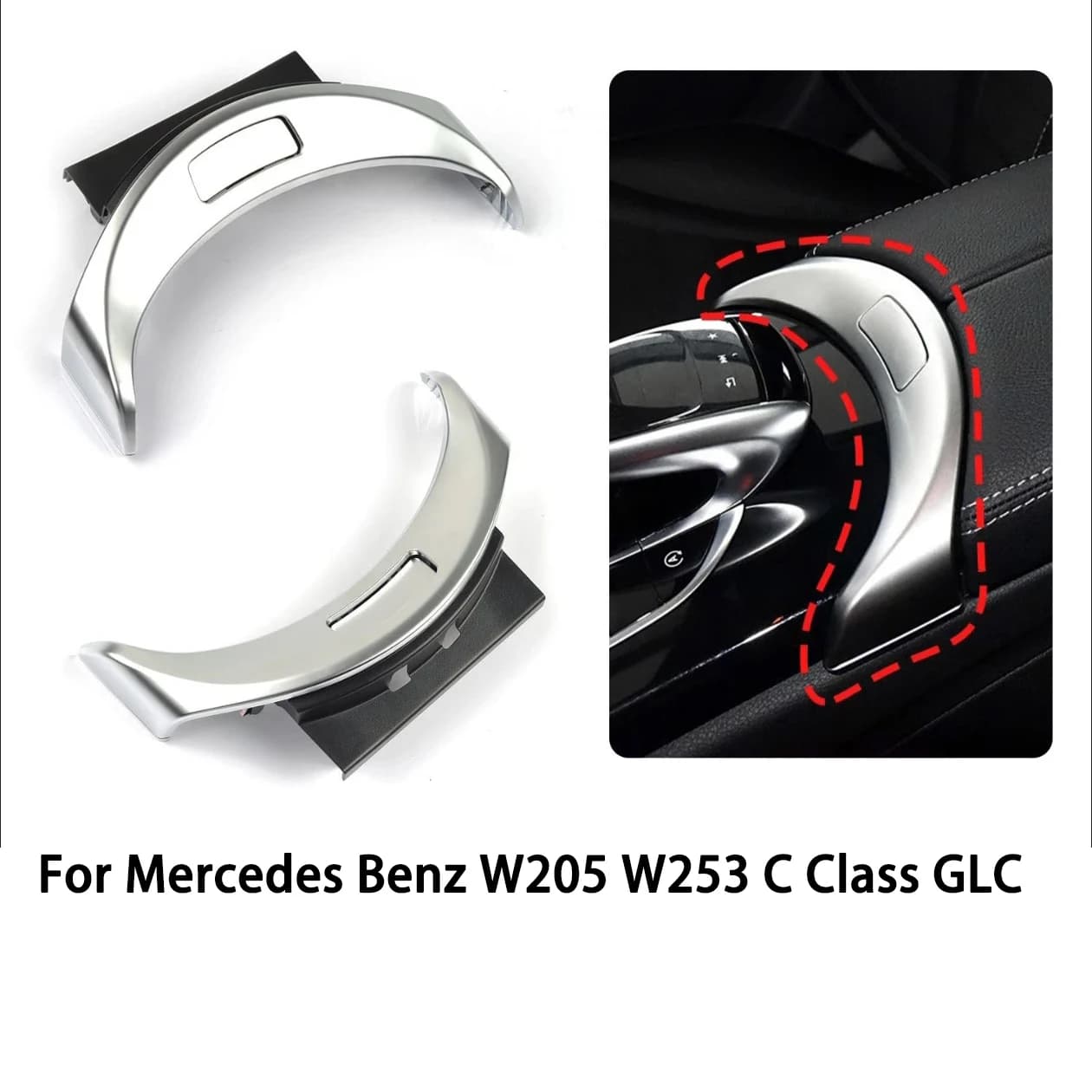 Copertura per Pulsante Bracciolo Console e Vano Portaoggetti Centrale per Mercedes Benz W205 W253 Classe C GLC A2056803407 A2056803307