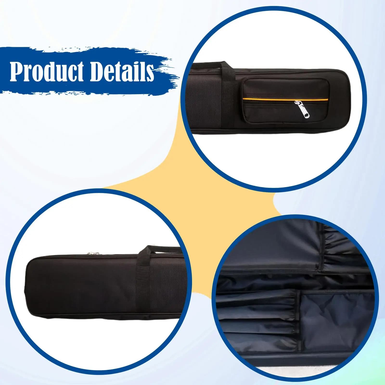 Borsa da trasporto per flauto 1/2 Club, pratica in tessuto Oxford, resistente all'usura, versatile, regalo, borsa a tracolla portatile