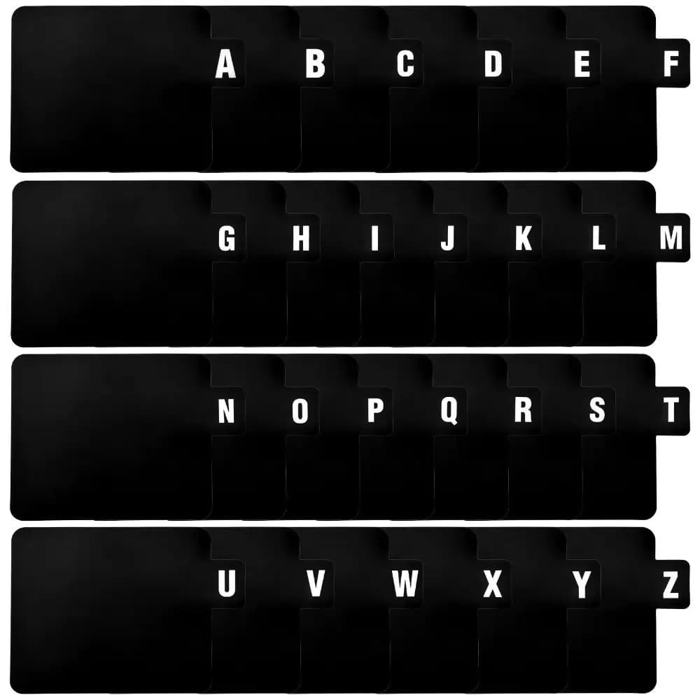 Segnalibro in vinile Penna Clip Divisori per dischi Notebook Planner Accessori Notebook Marker Multifunzionale AZ Alfabetici