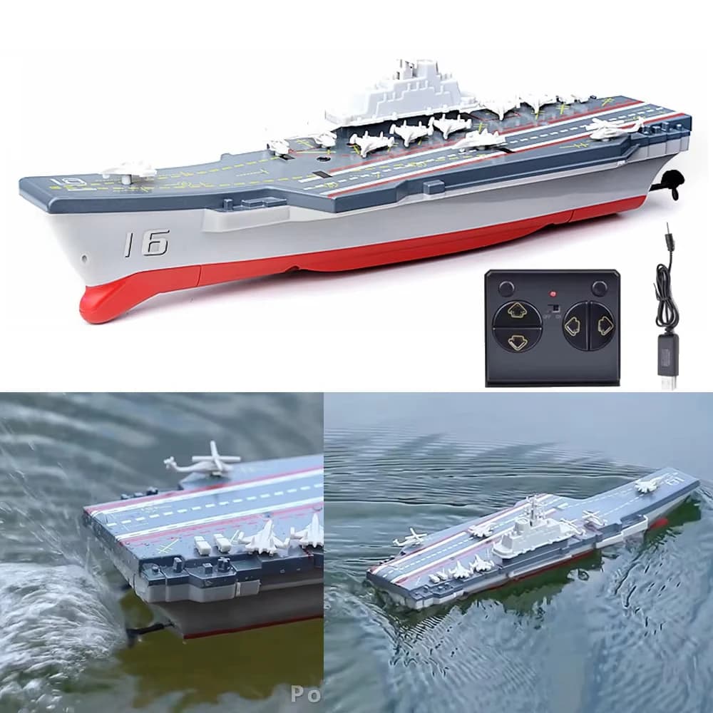 2.4G Mini Portaerei Marine RC Modello di Barca Giocattolo Per Bambini Gioco Acquatico Elettrico Senza Fili Barca di Controllo Remoto Giocattoli Per Bambini Regali