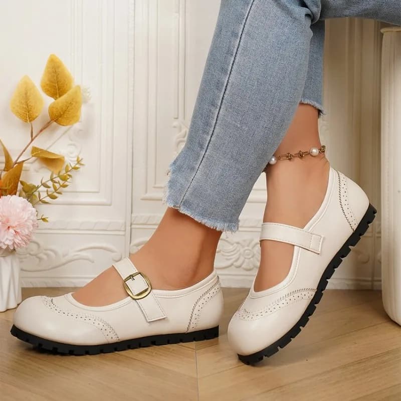 Women's Low Shoes Mary Jane Sneaker Sporty Moccasins Leather Fashion Trends Spring 2026 Comfortable Shoes for Walking and Running Mujer