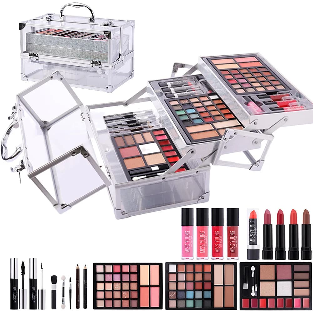 MISS ROSE Print All In One Makeup Palette Eyeshadow Blush Highlight Contour Set Long Lasting Portable Daily Facial Cosmetics