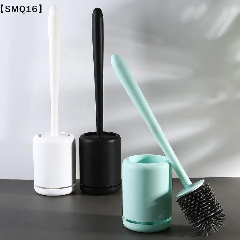 Silicone Toilet Brush , Soft Bristle Bathroom Cleaning Brush, Wall Mounted Quick Drying Water Accumulation Toilet Cleaner【SMQ】