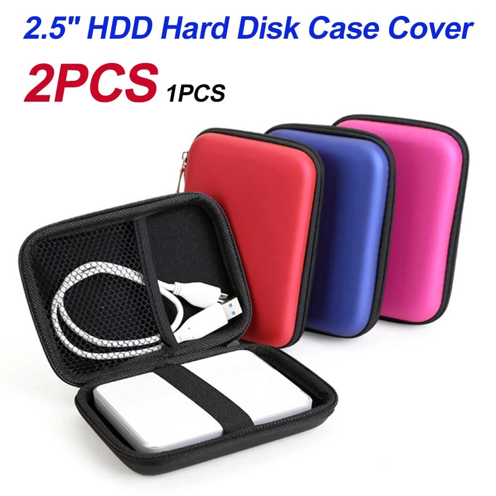 Borsa HDD da 2.5 "custodia esterna per disco rigido USB per M.2 Hard Disk HDD SSD custodia protettiva per auricolari custodia con cerniera in EVA