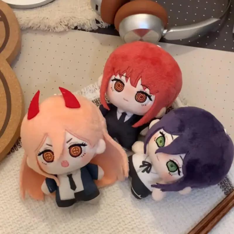 Cartoon Anime 10Cm Chainsaw Man Series Plush Toy Creativity Backpack Keychain Decoration Cute Peripherals Friend Birthday Gift