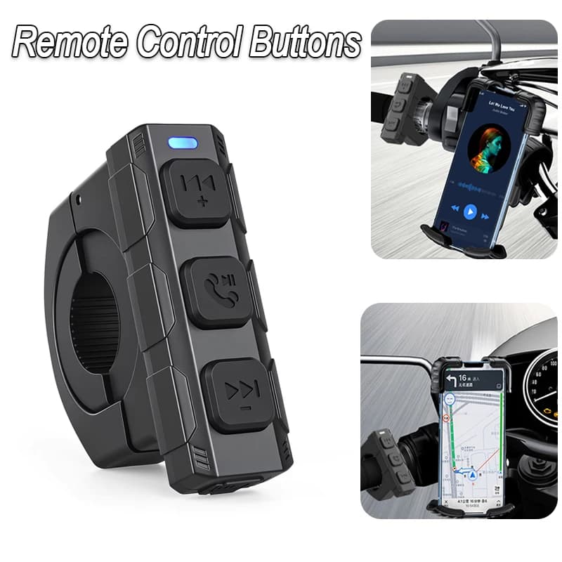 Bluetooth-compatible Wireless Smart Remote Wheels Switch Motorcycle Handlebar Media Controller Phone Remote For Cars Motorbikes
