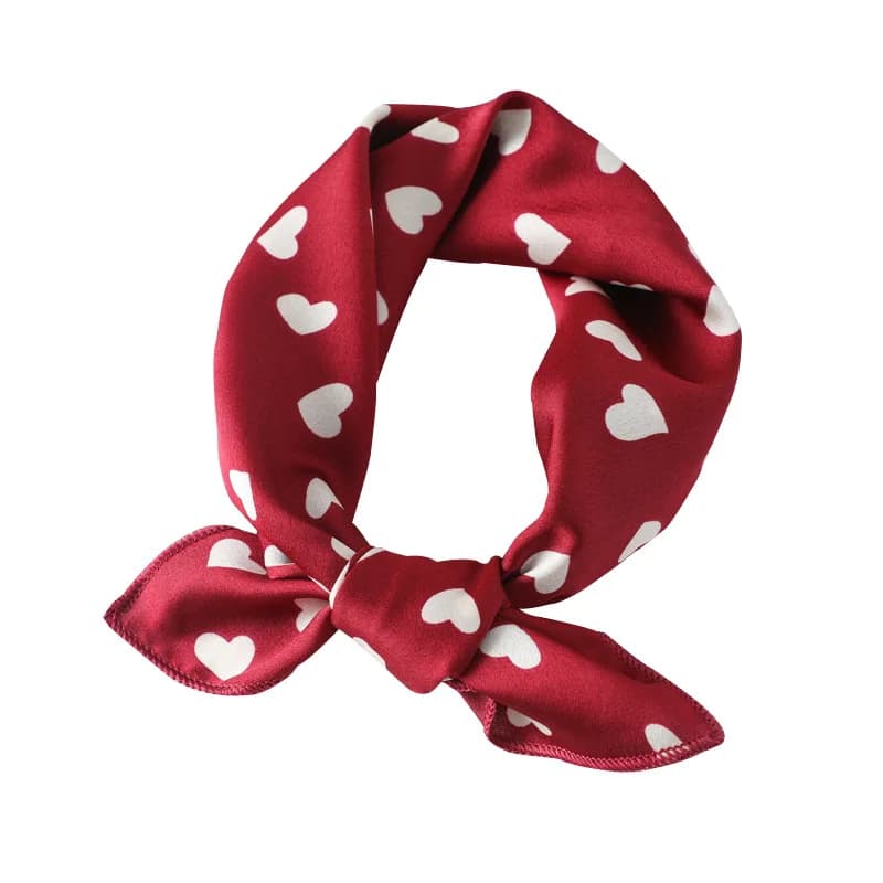Women's Scarf 50*50 cm Square Skinny Retro Head Small Silk Scarves NeckerChief Office Lady Shawl with Print