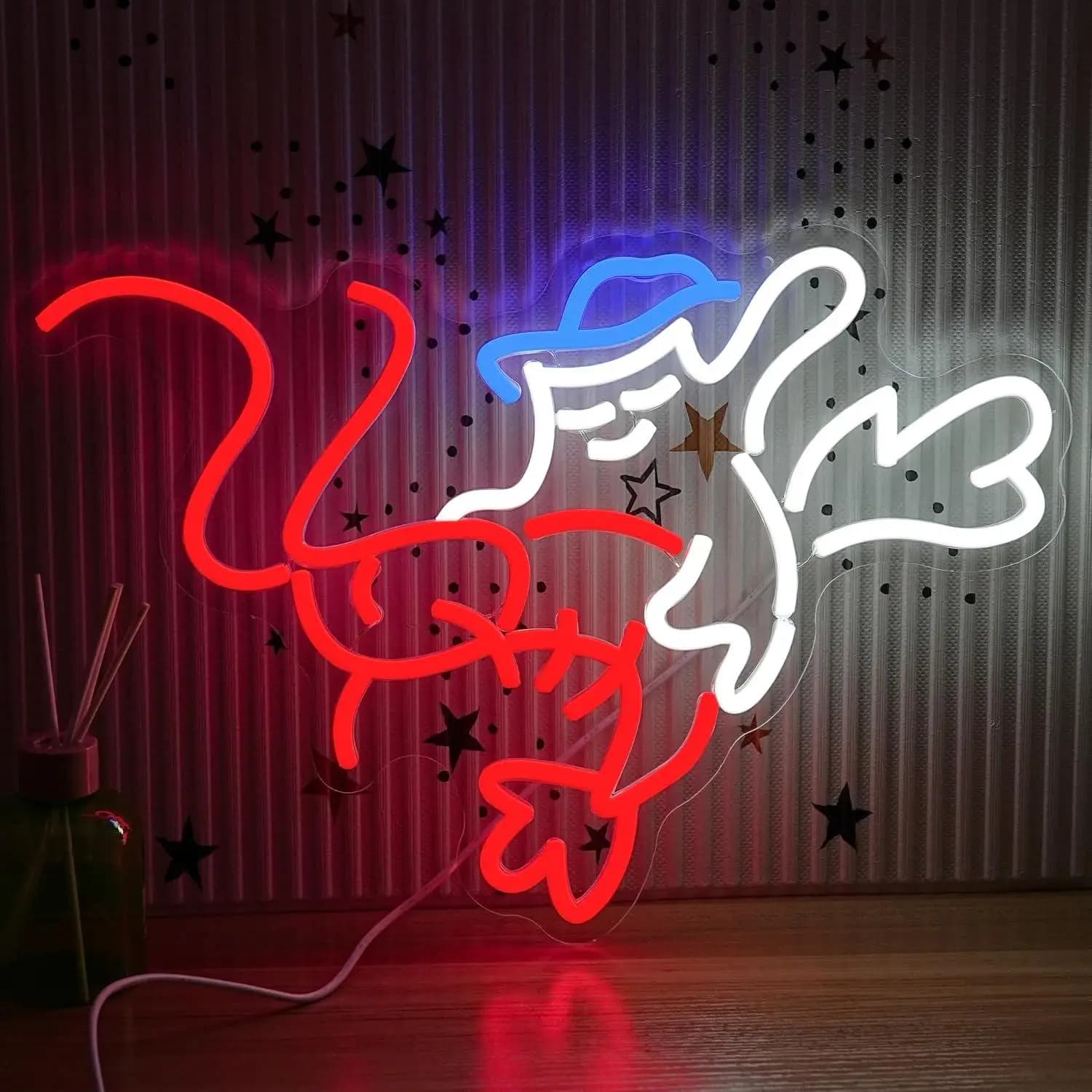 Cat Riding Lobster Neon Sign USB Dimmable LED Lights For Pet Shop Cafe Seafood Restaurant Bedroom Bar Party Wall Art Decor