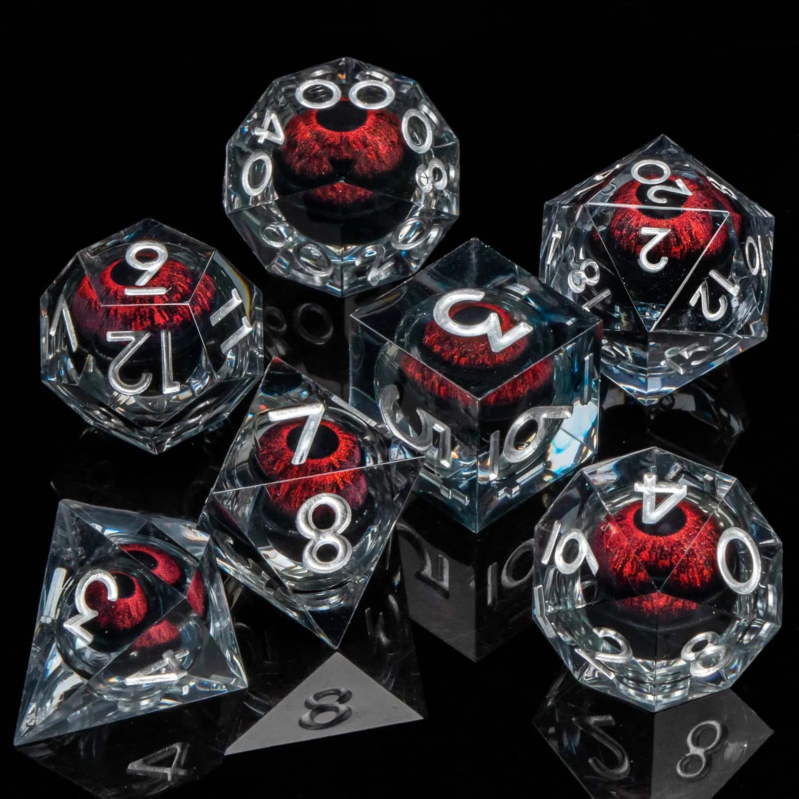 DND Dice Set D&D in resina con nucleo a flusso liquido per D e D Dungeon e Dragon Pathfinder Gioco di ruolo da tavolo Dadi poliedrici