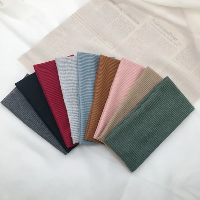 Fasce per capelli in tinta unita per donna Nuova fascia per capelli lavorata a maglia elastica sportiva Fascia per yoga Copricapo Fascia per capelli per ragazze Accessori per capelli