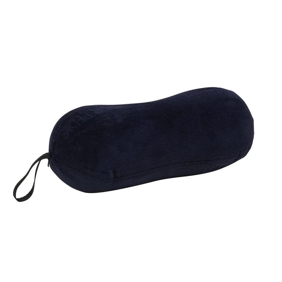Cuscino da viaggio in memory foam multiuso, cuscino lombare a forma di arachide per alleviare la pressione su collo e schiena, blu navy