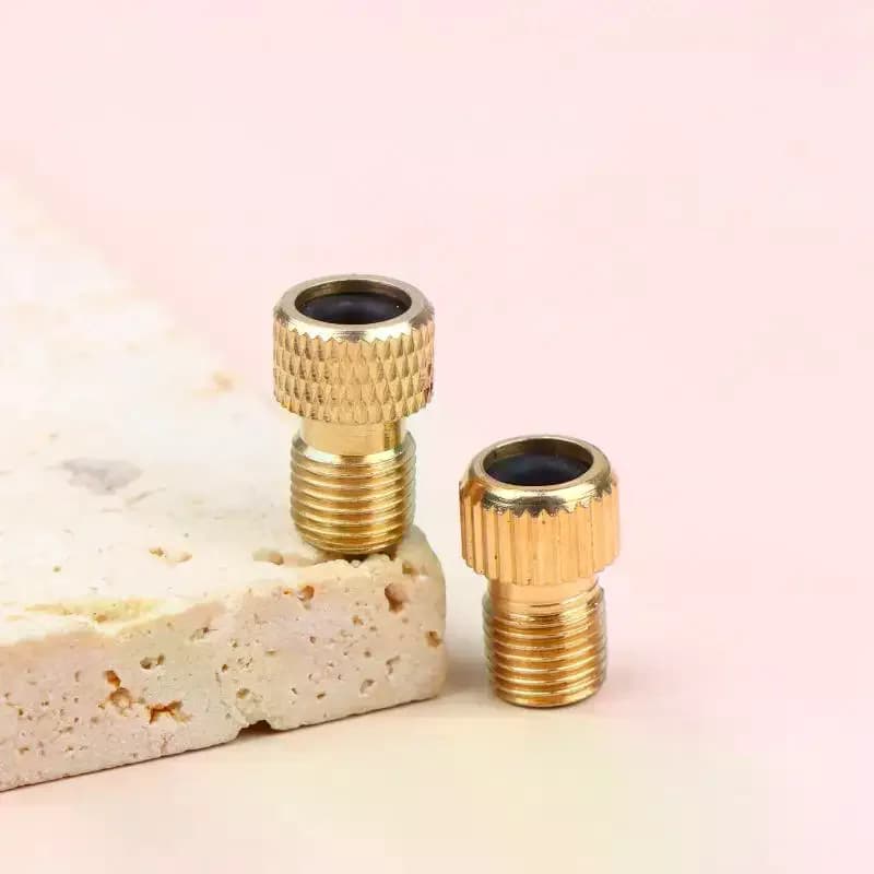 F V to A V Copper Bicycle Valve Adapter Pack of 5 Presta to Schrader Tire Converter for Rapid Air Pumping Bike Travel Essential