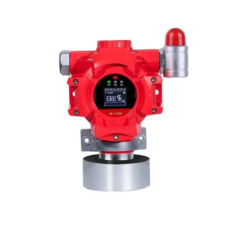 Rilevatore di Gas Industriale 4-in-1 Fisso Antideflagrante per Gas Combustibili, Ossigeno, Monossido di Carbonio, Idrogeno Solforato