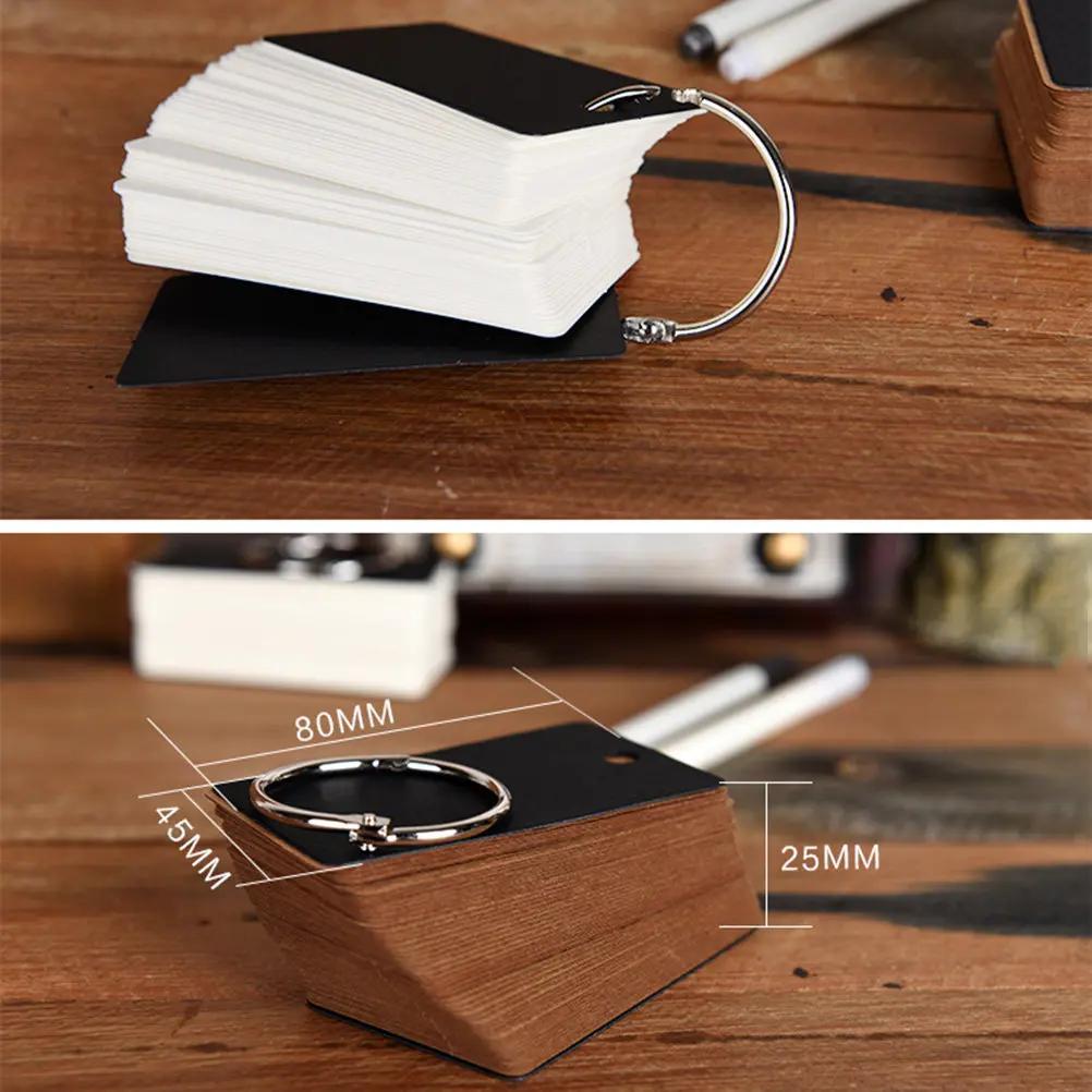 4Pcs Memory Cards Refillable Notepad Portable Binder Ring DIY Study Cards Word Memory Book for Students Office Use