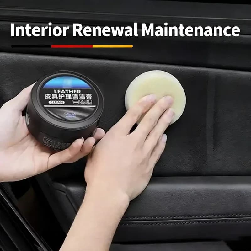 Cera per la manutenzione degli interni dell'auto, crema per la cura della pelle del sedile in vera pelle, agente nutriente, speciale ristrutturante e lucidante