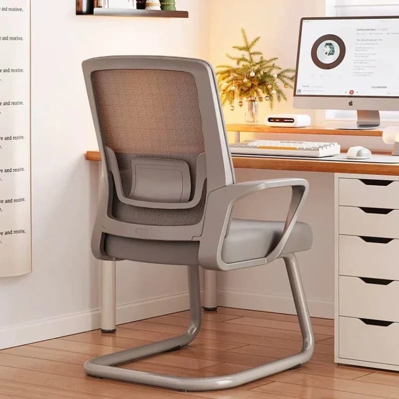 Sedia da Ufficio Ergonomica con Schienale in Rete, Supporto Lombare Regolabile, Poggiatesta, Reclinabile, Girevole, per Casa e Gaming