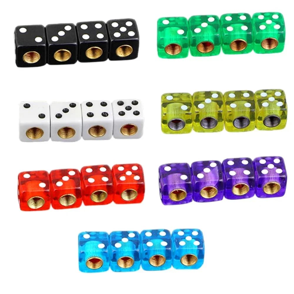 4 pz/set Tappi Bici Auto Camion Valvola della gomma Stelo della ruota di plastica Valvola dell'aria del pneumatico Antipolvere Oro Dadi Valvola della gomma Tappo antipolvere