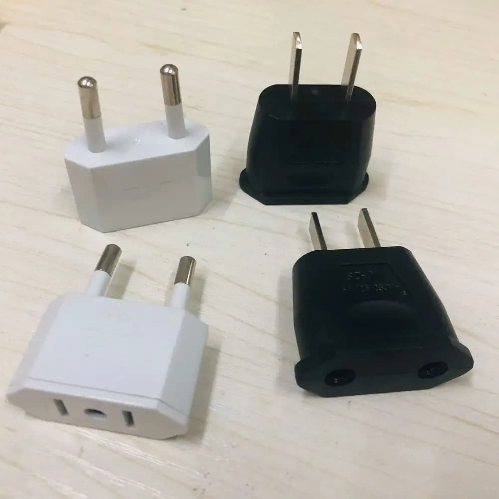 Adattatore per presa elettrica da UE a USA, adattatore per prese elettriche da viaggio, adattatore di alimentazione per caricabatterie per cellulari