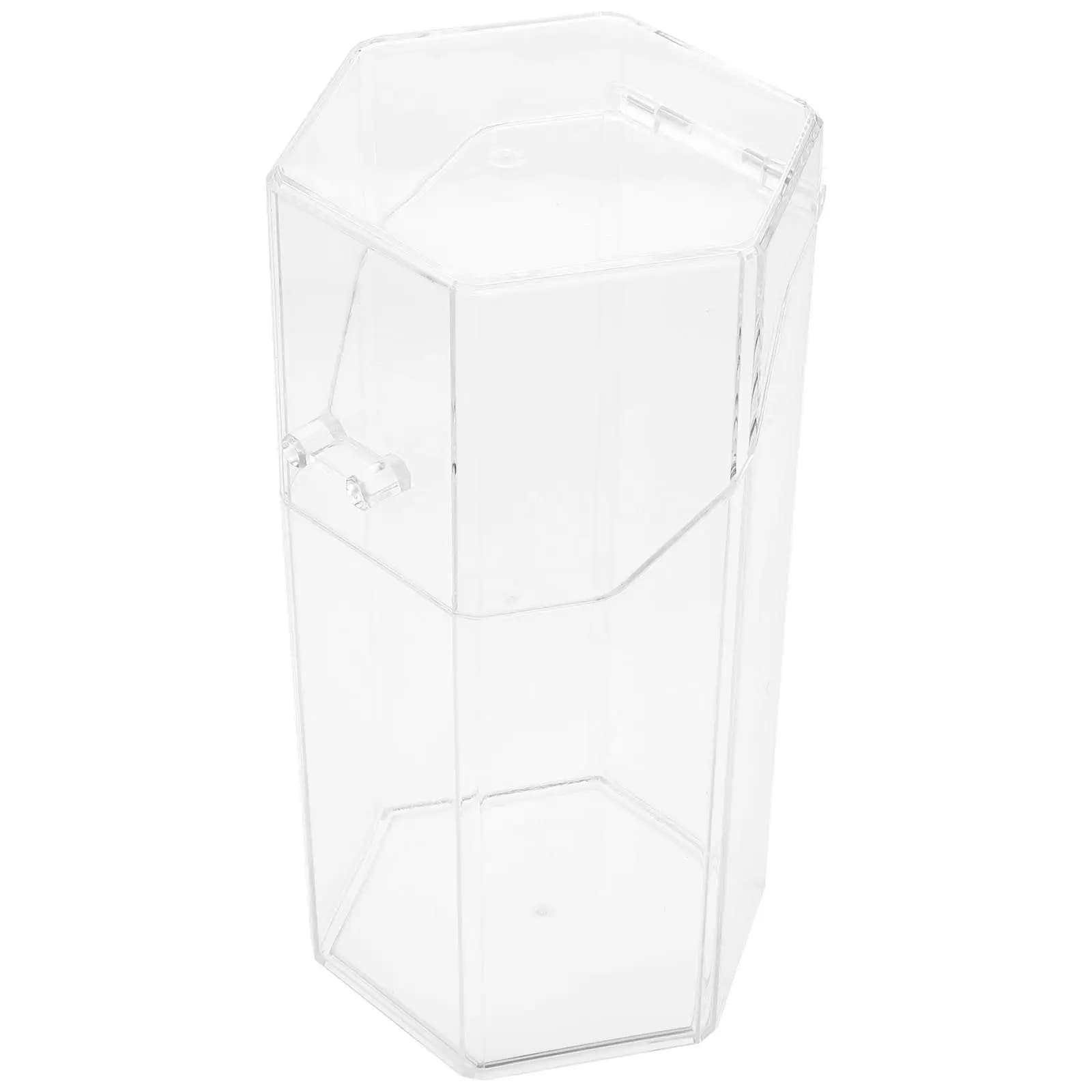 1Pcs Premium Acrylic Makeup Brush Holder Transparent Large Capacity Stable Desktop Organizer for Cosmetics Brushes Eyeshadow