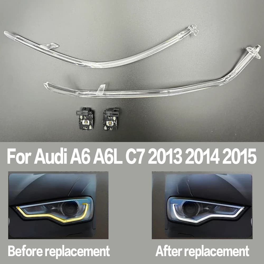 For Audi A6 A6L C7 2013 2014 2015 DRL DRL Daytime Running Light Light Guide Daytime Running Light Tube Running Light Strip