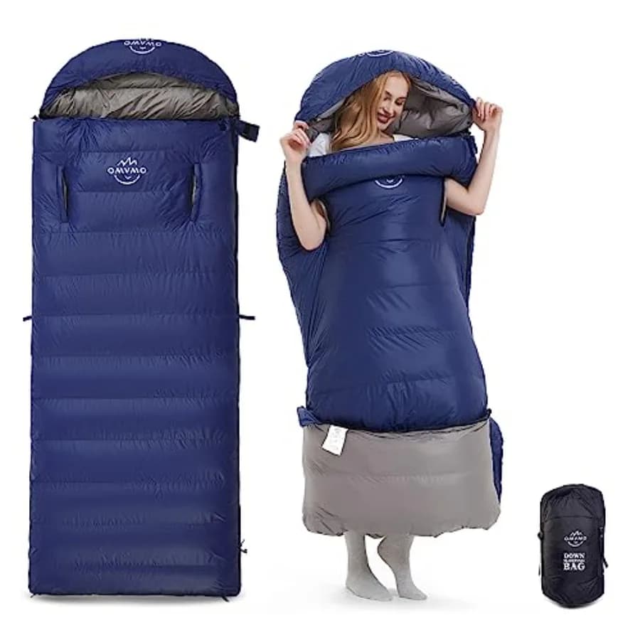 Pelo for Adults from 0-20 Gradi F - 4 Seasons, in Busta with Arm holes, Wearable for Backpacking and Camping - Ultralight