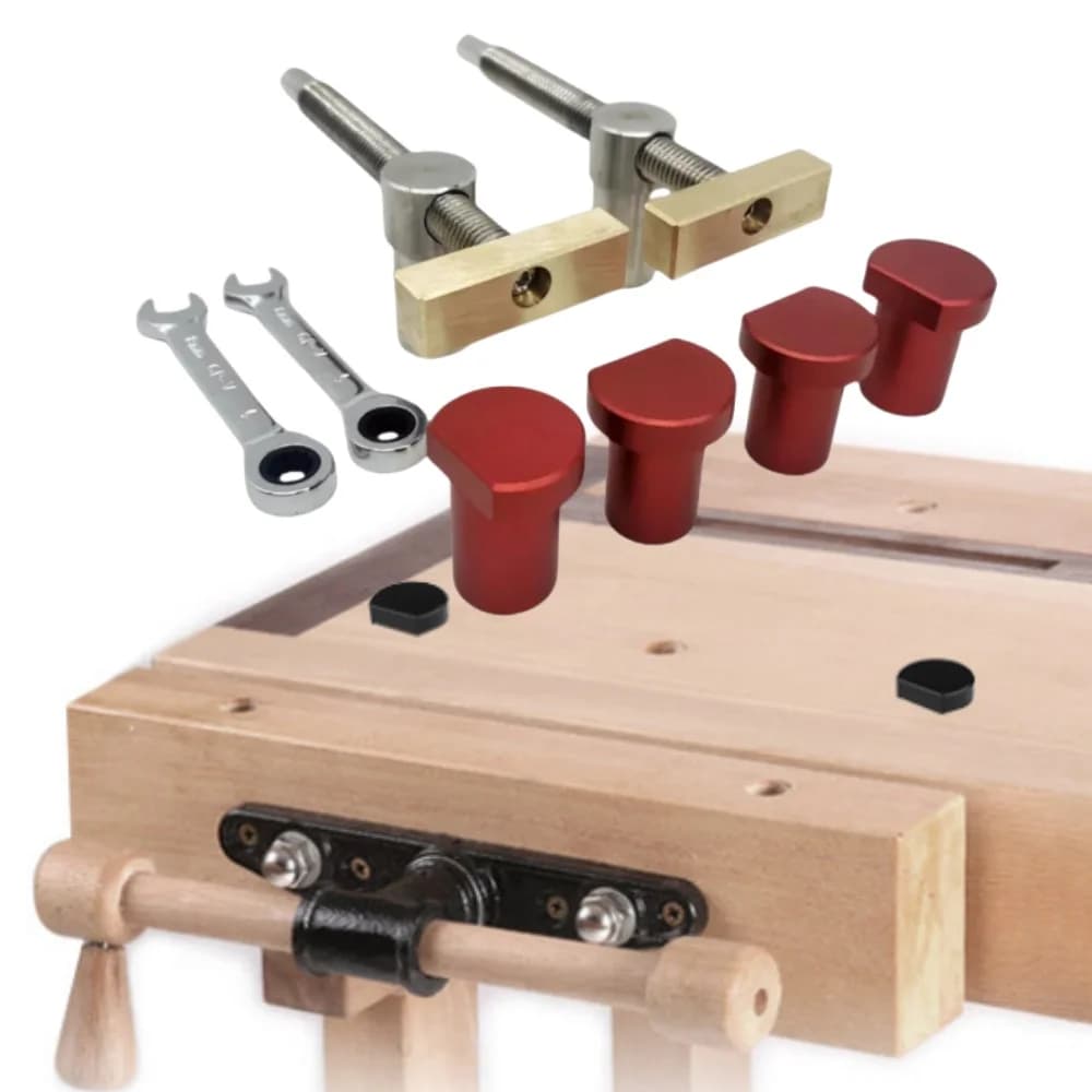Clip da tavolo per la lavorazione del legno Clip fissa rapida in ottone Kit di strumenti di bloccaggio rapido per fori da 19/20 mm Strumento per banchi per la lavorazione del legno