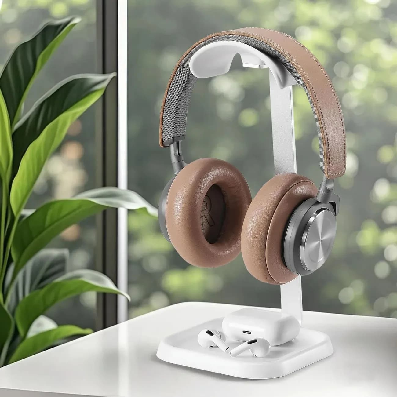 Supporto per Cuffie Rimovibile, Porta Cuffie da Gaming per Computer, Espositore Universale da Scrivania per Tutti i Tipi di Cuffie e Supporto per Telefono