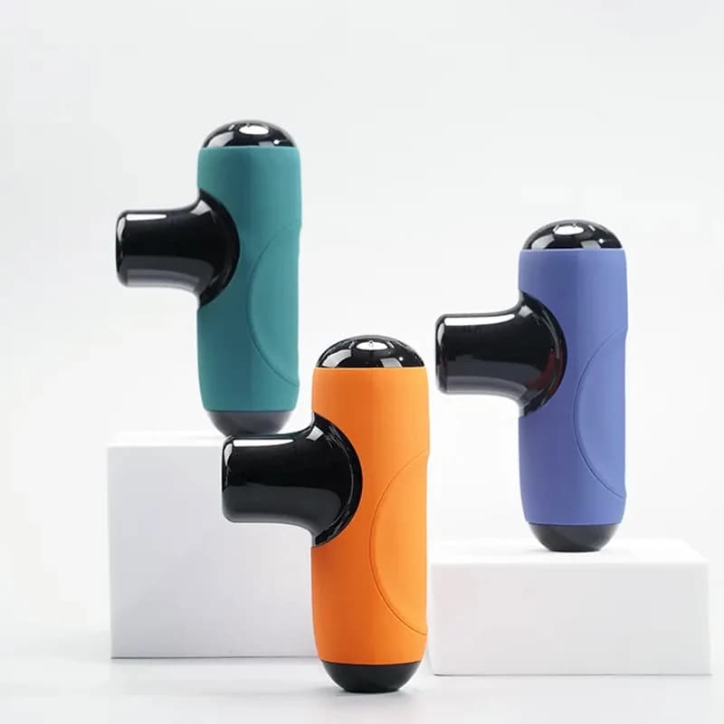 Mini massager, 123mm x 72mm x 40mm, ABS and silicone massager, 0.23 kg, muscle relaxation gun, deep body massager