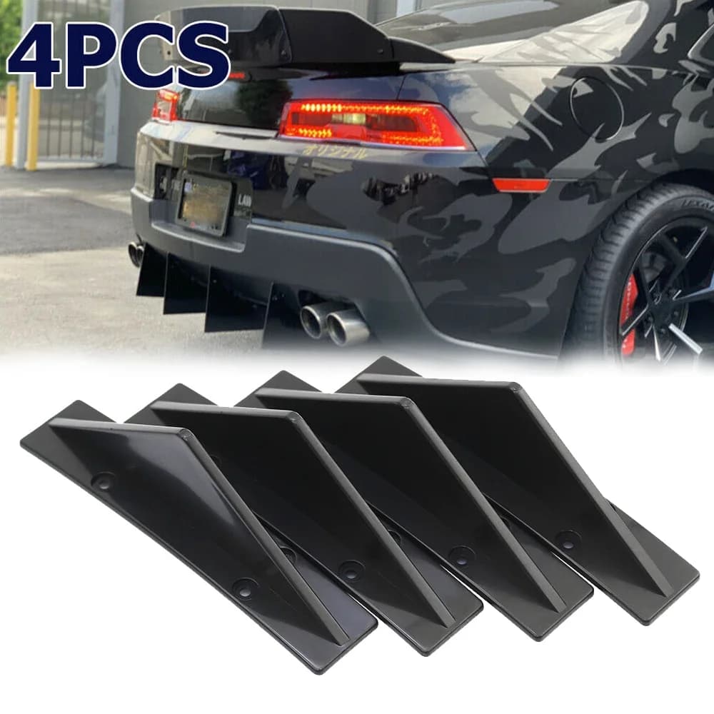 4pcs rear bumper for auto diffuser for lips Splitter Spoiler Scratch Protector Fin Trim Cap universal for Chevrolet Chevy Camaro 2000- 2022