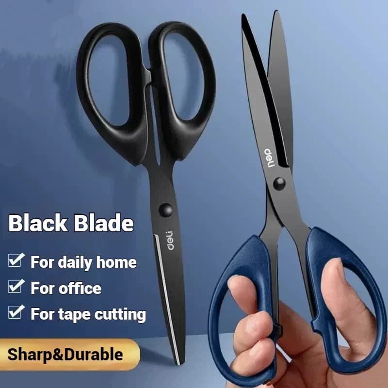 1/2Pcs 210/175mm Black Stainless Steel Scissors Business Office Stationery Home Tailor Shears Kitchen Knife Cutter Cutting