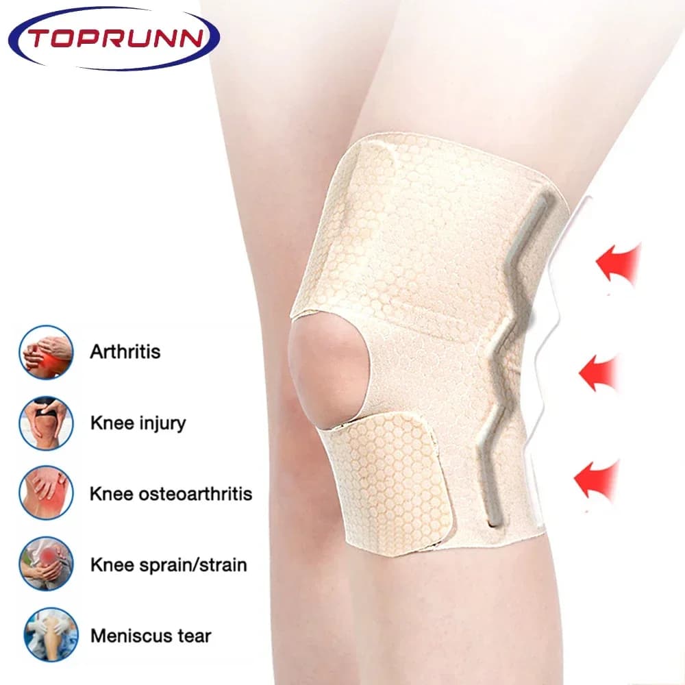 1 pezzo di ginocchiera sottile per il dolore al ginocchio. Compressione e supporto regolabili per l'artrite, ginocchio del corridore, sindrome del patellofemorale