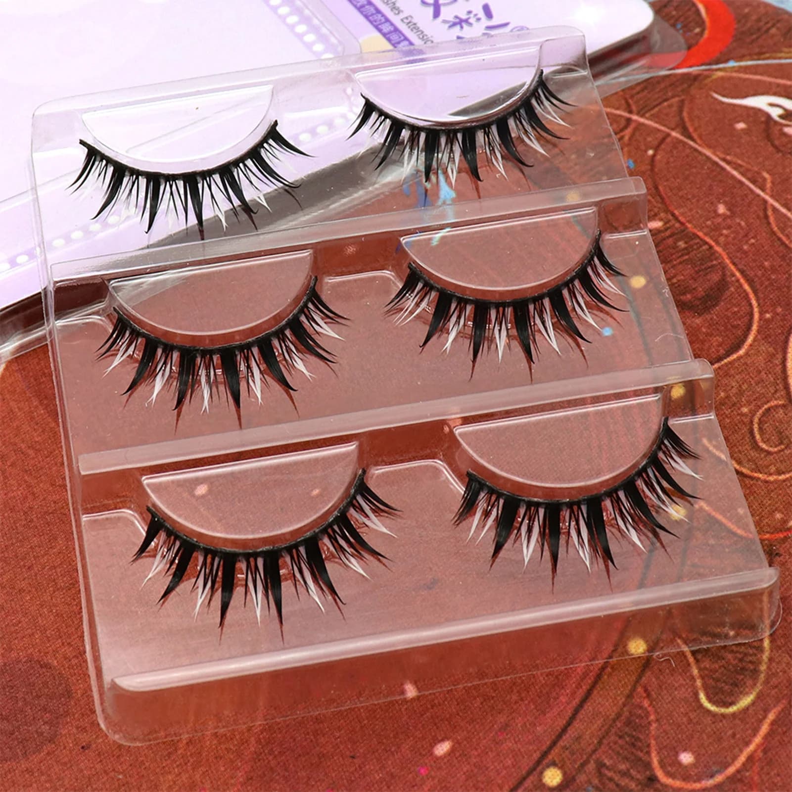 Ciglia Finte per Cosplay, Ciglia Sottili per Convention Anime, con Banda Sottile Naturale, Ciglia a Striscia Intera Multi-stile, Trucco Occhi Perfetto