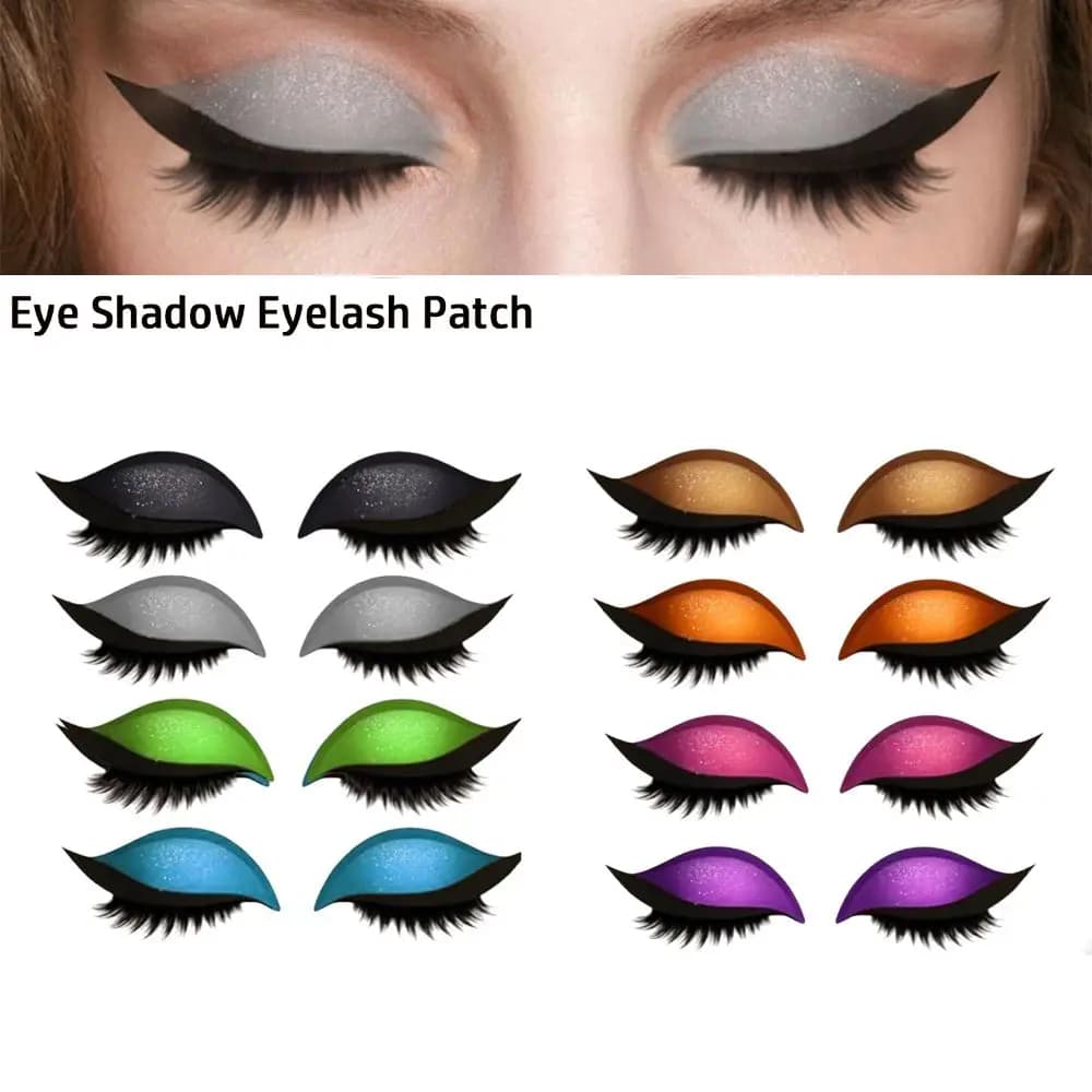 Toppa per ciglia autoadesiva per ombretto pigro Adesivi per trucco rapido 3 in 1 per trucco occhi con adesivi per ciglia finte eyeliner