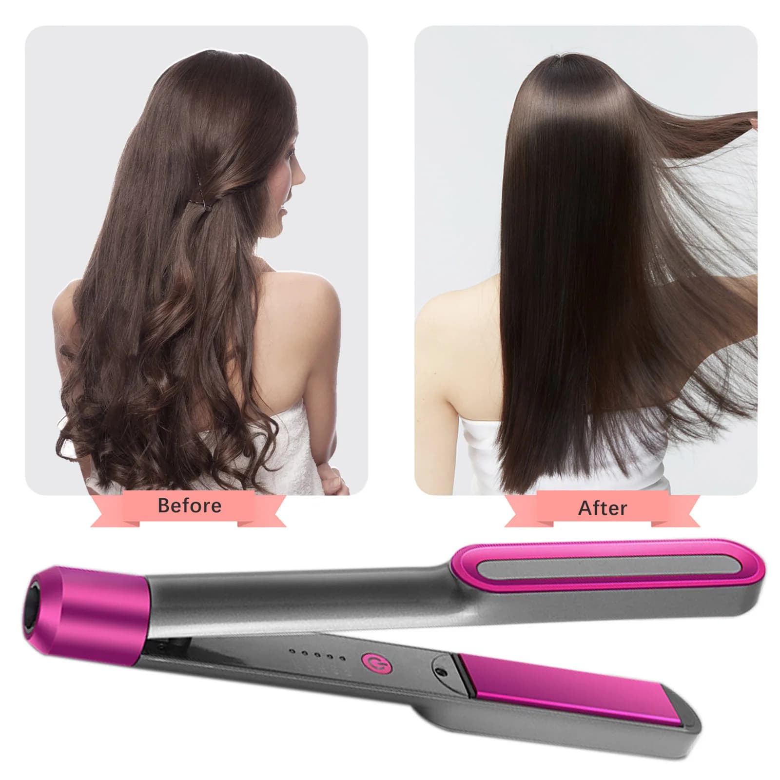 Double purpose hair plate with temperature regulation and ironing