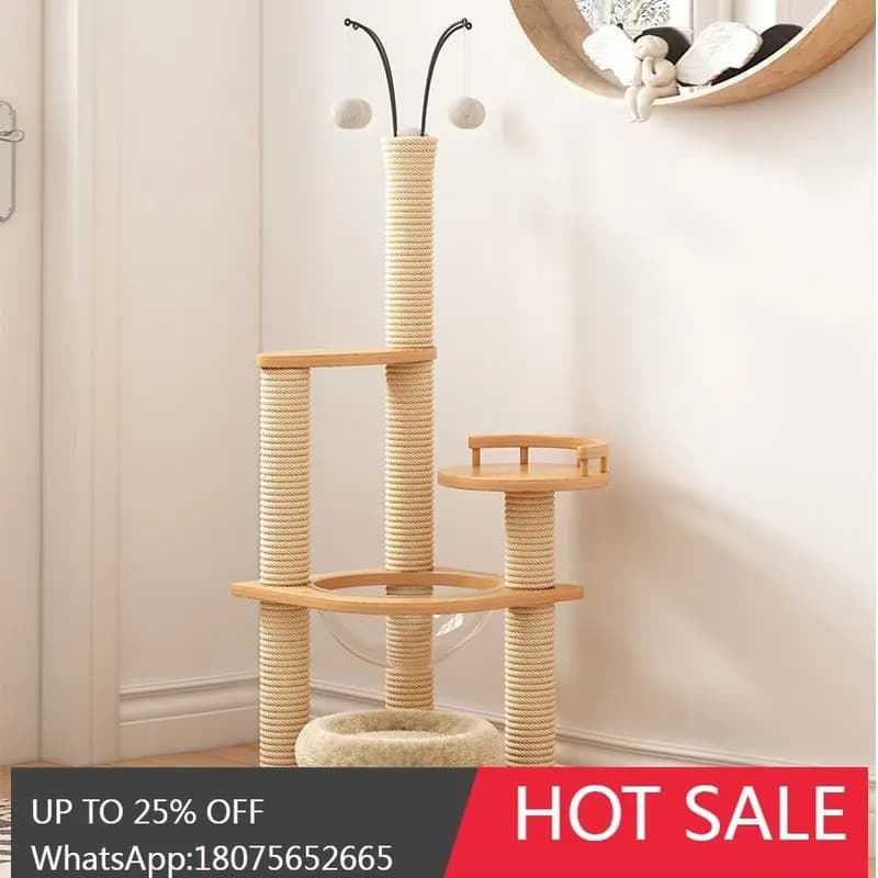 HLZ climbing frame for cats Large small apartment Jumping platform with hemp rope frame for integrated universal cats