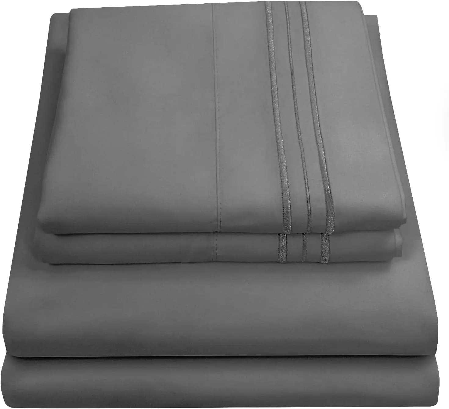 Lenzuola per Letto Queen Size - Lenzuola di Lusso Traspiranti con Elastico Completo e Angoli con Fasce di Fissaggio - Collezione Supreme 1800 Extra Morbida