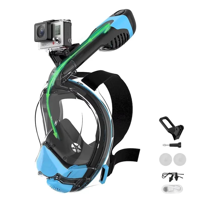 free breathing panoramic snorkeling full face underwater mask customizing adult snorkeling equipment