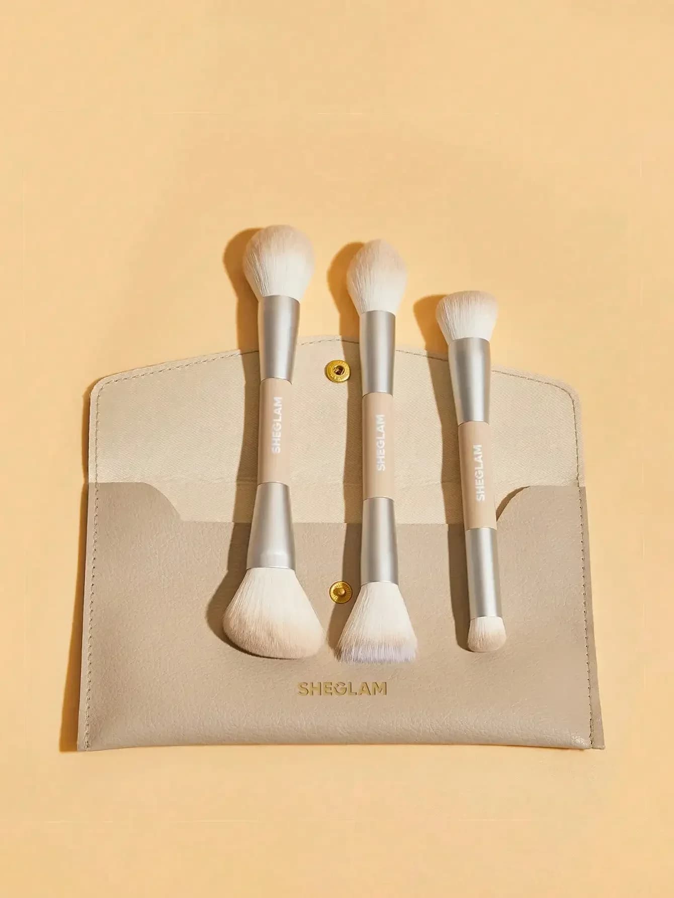Set di Pennelli per Occhi Glam 101 con Borsa, Set di Pennelli Sintetici Portatili per Trucco, Pennelli per Ombretto e Sfumatura, Pennelli Appuntiti per Trucco Occhi M