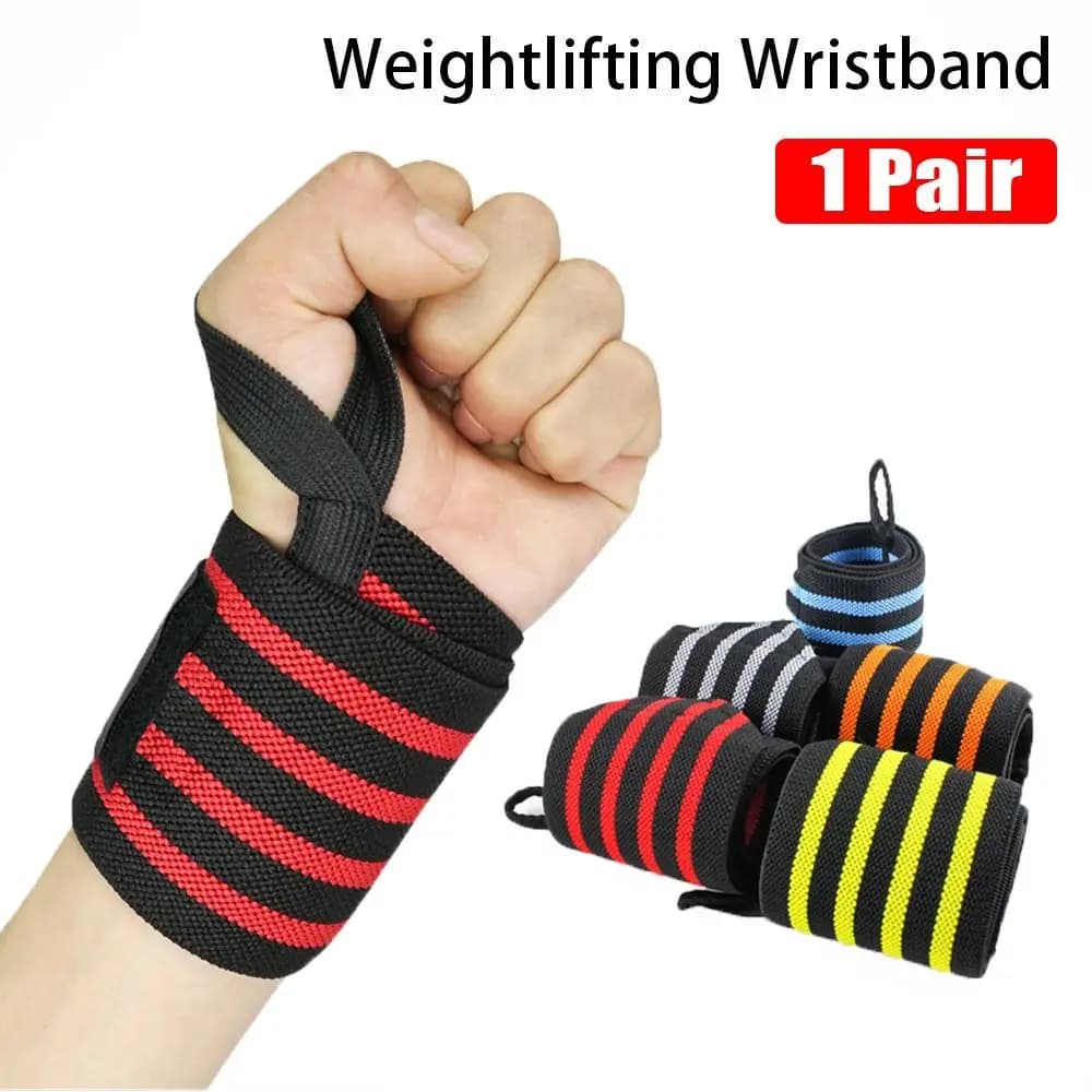 1 Paio di Fasce da Polso per Sollevamento Pesi, Supporto per Allenamento in Palestra, Cinghie Sportive, Bende per Sollevamento Pesi e Powerlifting