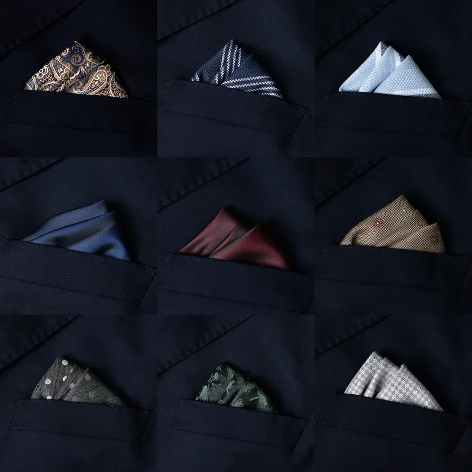 2pcs Men's Suit Pocket Towel Handkerchief Banquet Business Dress Pocket Small Square Scarf Chest Accessories Wedding Decoration