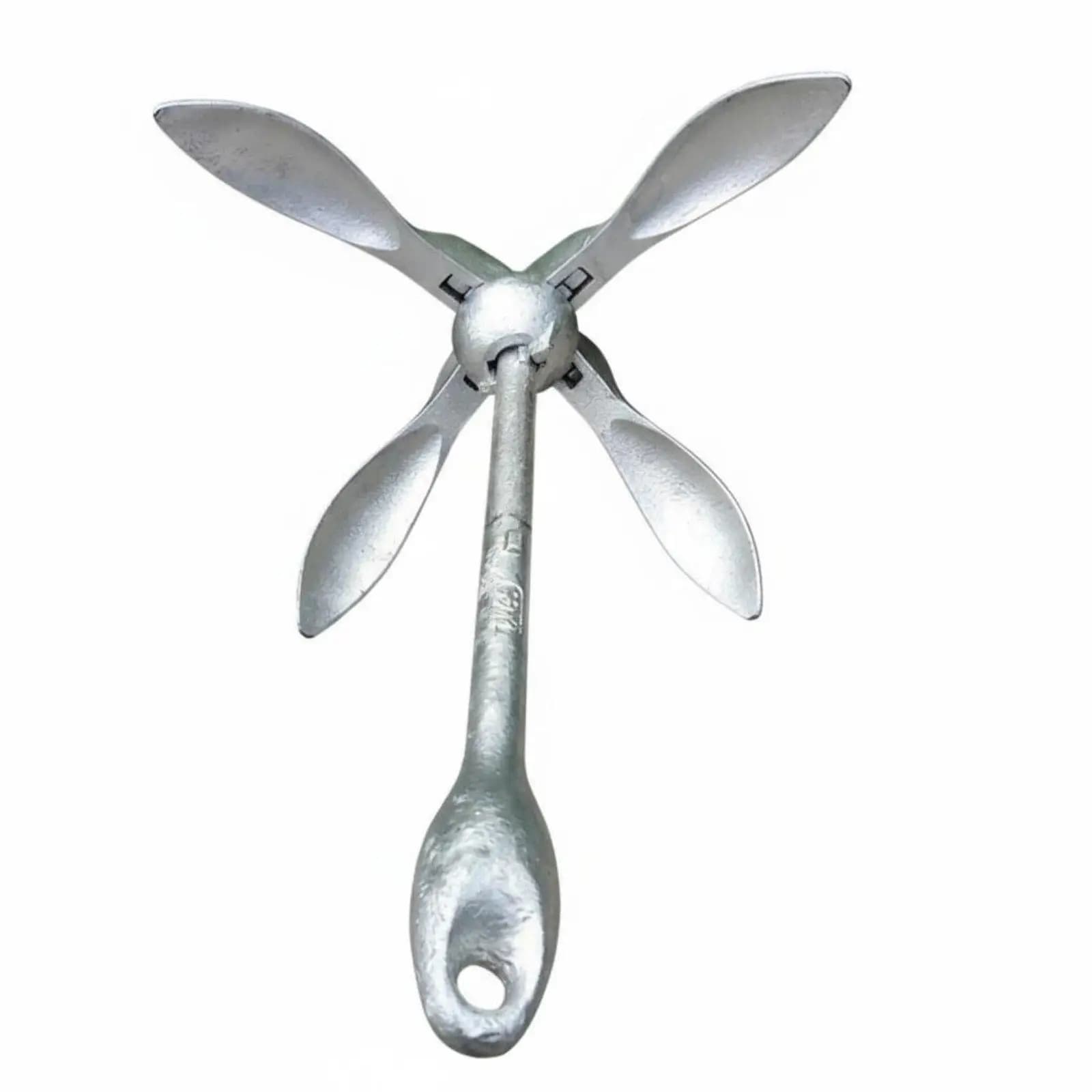 Foldable Galvanized Carbon Steel Anchor Strong Holding Power Marine Equipment for Kayak Fishing Boat