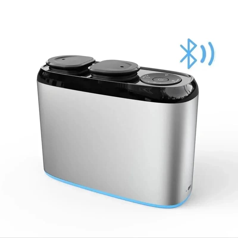Essential Oil Diffuser Low Noise Rechargeable Flavor Diffuser Deodorant Device for Home Bluetooth Odour Distributor Double Head