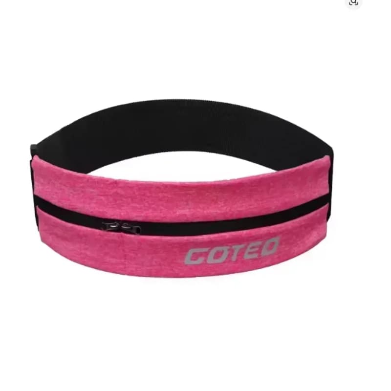 Reflective Elastic Waistband Sport Bag Double Zipper Pocket Running Gym Yoga Waist Belt Pack Phone Waist Wallet Bag