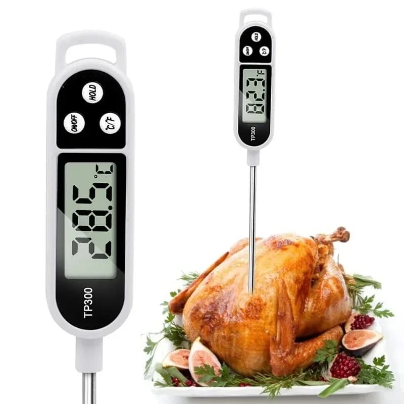 Stainless steel probe for cooking food, barbecue stove, water, milk, oil, liquid meat, digital kitchen thermometer, kitchen utensils.