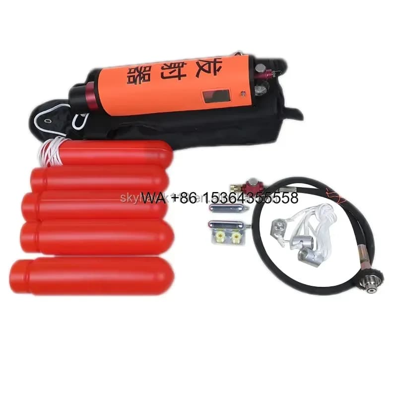 Wmwmnu for Pneumatic Long range Line Thrower 70 100m Throw Distance 3 5s Flight Time Life Rope Launcher for Marine Water