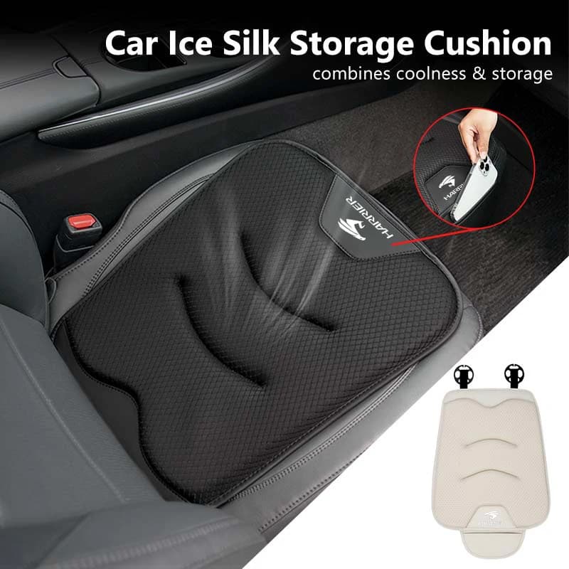 Car Ice Silk Seat Storage Seat Cushion Organizer Bag Seat Breathable Non-slip Pad For Toyota Harrier 80 30 60 XU30 XU60 Venza